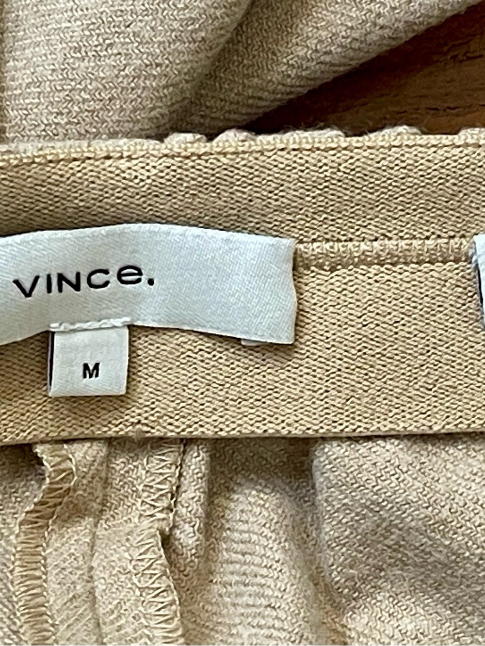 Vince Italian Wool Blend Pull-On Wide Leg Pants Medium Camel - Picture 6 of 8